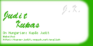 judit kupas business card