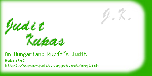 judit kupas business card